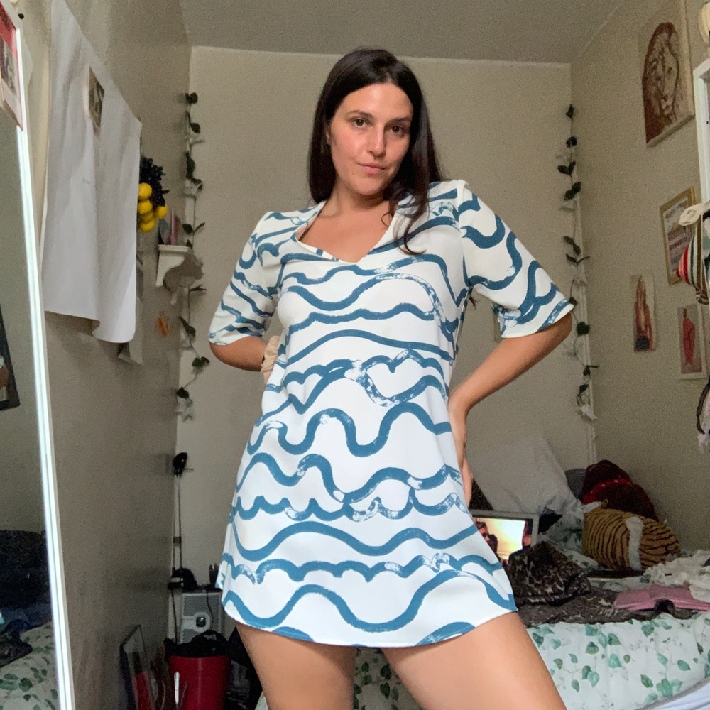 Crepe American Apparel Patterned Dress